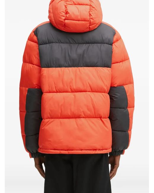 Columbia Orange Pike Lake Hooded Colour-Block Jacket for men