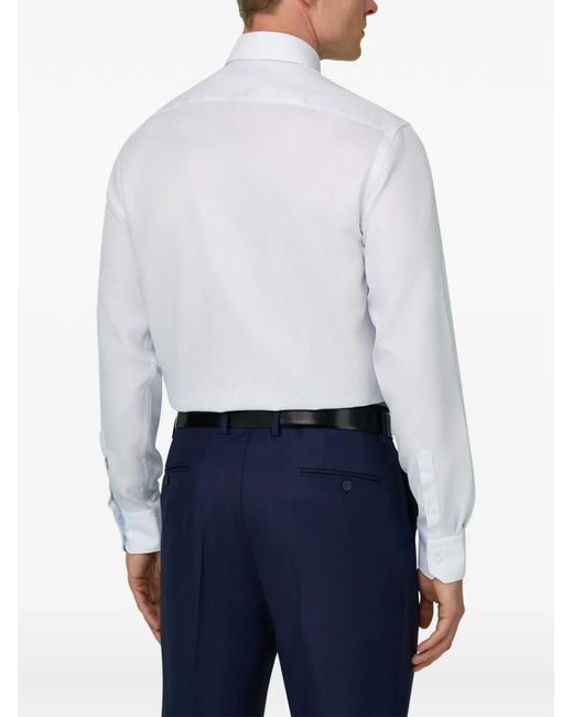 Boggi White Checked Shirt for men