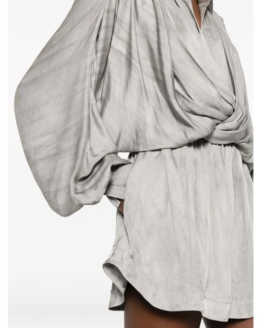 ANDAMANE White Gathered Dress