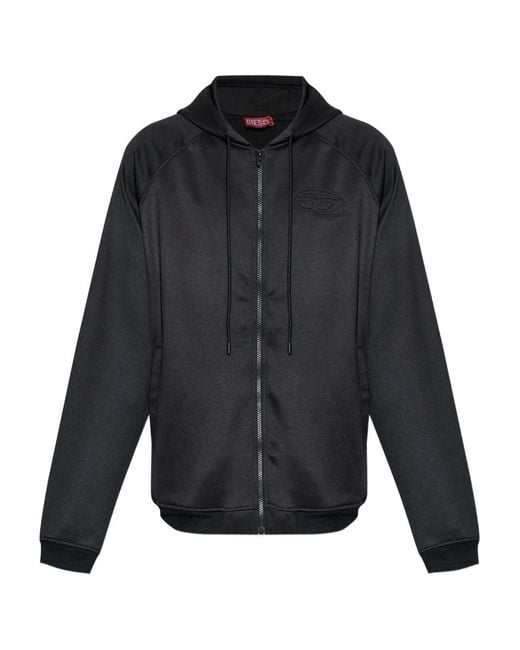 DIESEL Blue Zip-Up Hoodie for men