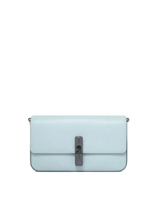 Furla Blue Small Iride Clasp-Fastening Shoulder Bag