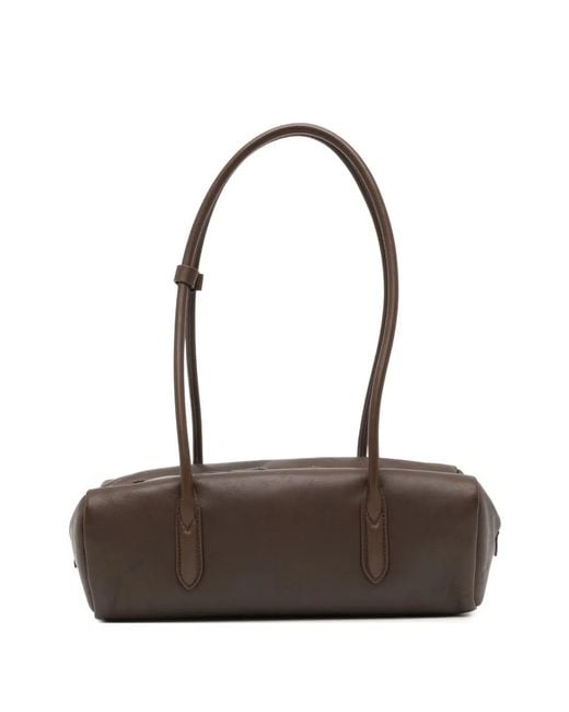 JNBY Metallic Minimalist Leather Shoulder Bag