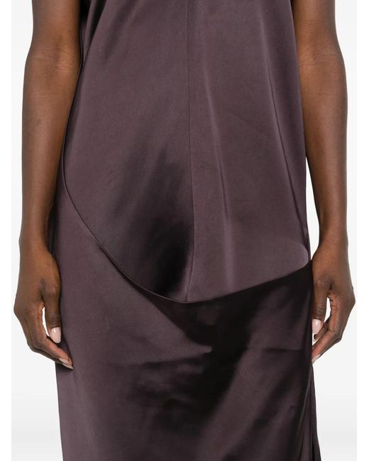 Sportmax Blue V-Neck Draped Dress
