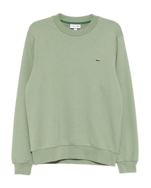 Felpa Con Applicazione di Lacoste in Green da Uomo