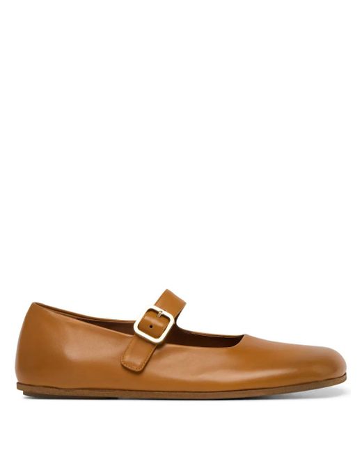 Marsèll Brown Appiedi Leather Ballet Flats