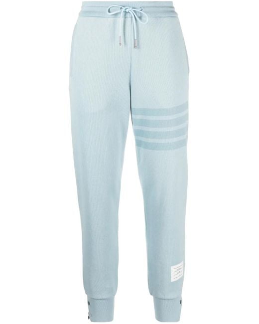 Thom Browne Blue Light Cotton Track Pants