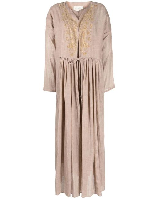 Robe Ample À Broderies Bambah en coloris Natural