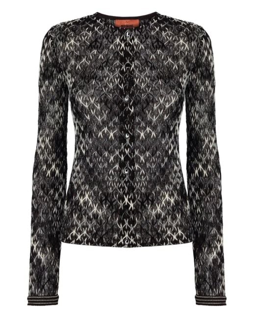 Cárdigan Con Motivo Missoni de color Black