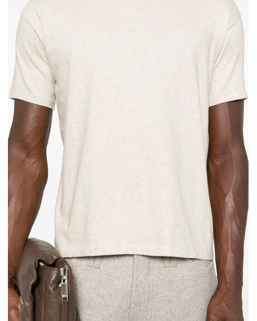 Auralee White Seamless Crew-Neck T-Shirt for men