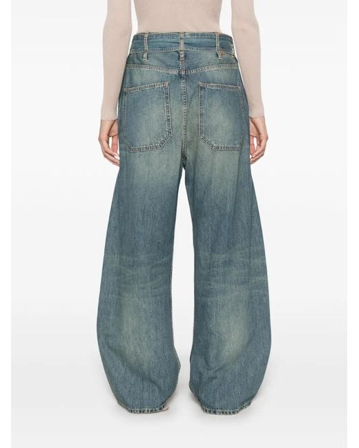 DARKPARK Blue Belted Wide-Leg Jeans