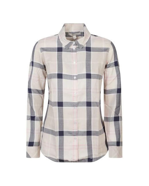 Barbour White Regular Checks Shirt
