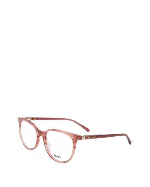 Fossil Pink Round-Frame Glasses
