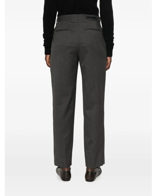 Briglia 1949 Gray Straight-Leg Tailored Trousers