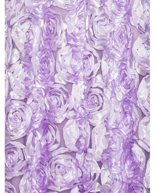 ROTATE BIRGER CHRISTENSEN Midi-Rok Verfraaid Met Rozen in het Purple