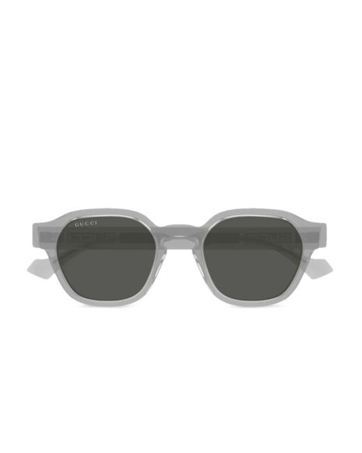 Gucci Gray Square-Frame Sunglasses for men