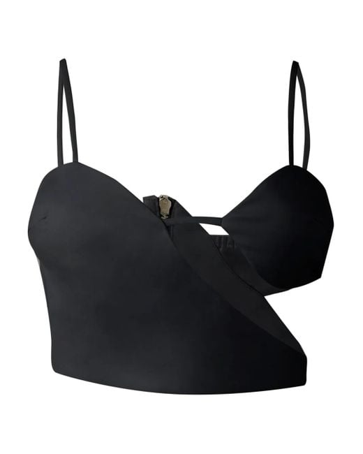 MISCI Black Chicote Gabardine Top