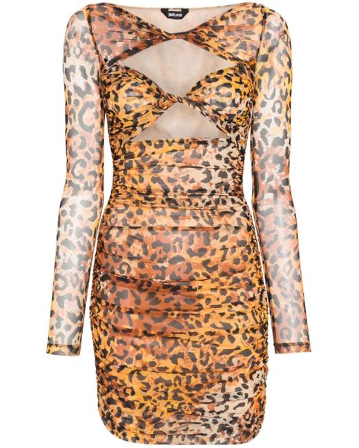 Robe à imprimé léopard Just Cavalli en coloris Natural