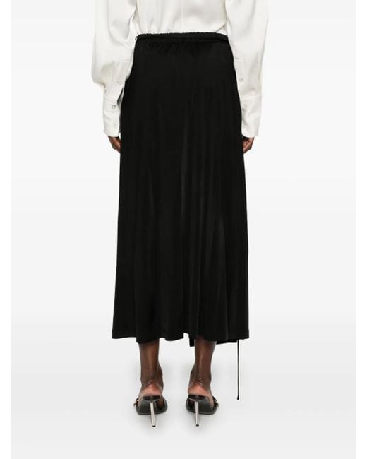 Helmut Lang Maxi-Wikkelrok in het Black