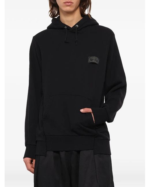 Undercover Black Ism Logo-Patch Hoodie for men