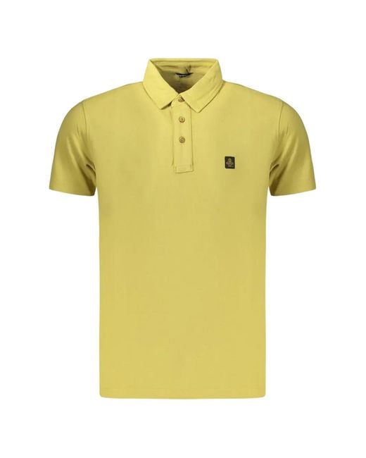 Refrigiwear Yellow Logo-Patch Polo Shirt for men