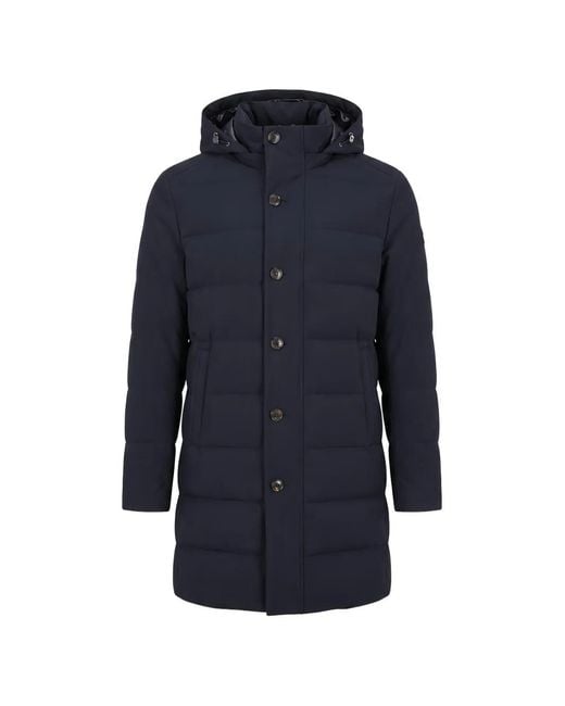 Montecore Blue Hooded Quilted Coat for men