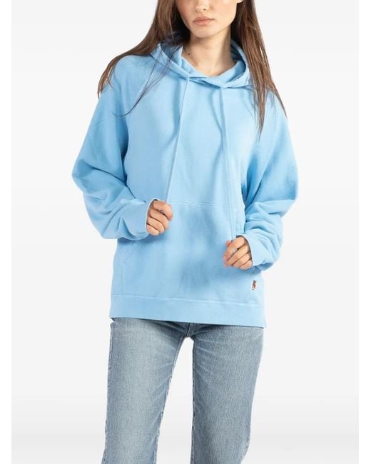 Freecity Blue Drawstring Hooded Hoodie