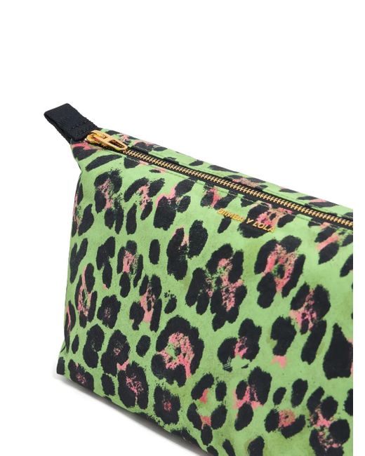 Bimba Y Lola アニマルプリント コスメポーチ Green
