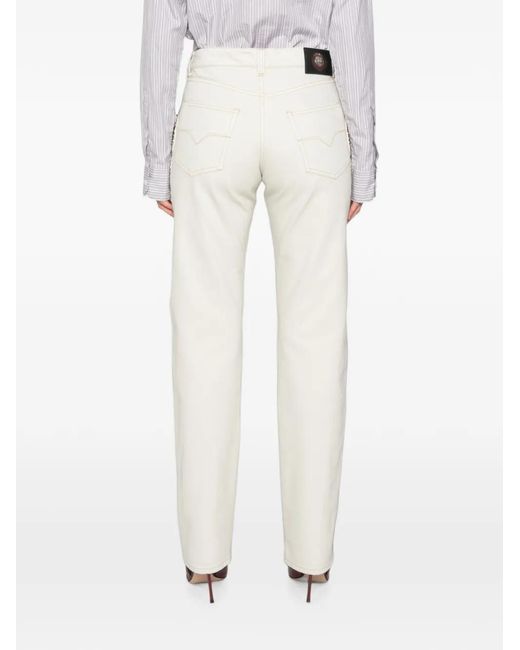 Vaqueros Con Placa Medusa Versace de color White