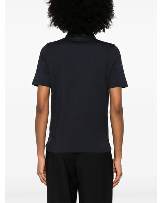 Moncler Poloshirt Met Logopatch in het Blue