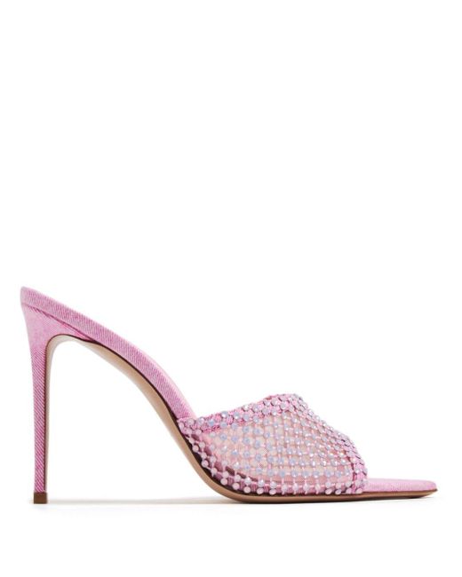 Le Silla Pink Gilda Sandalen mit Kristallen 110mm