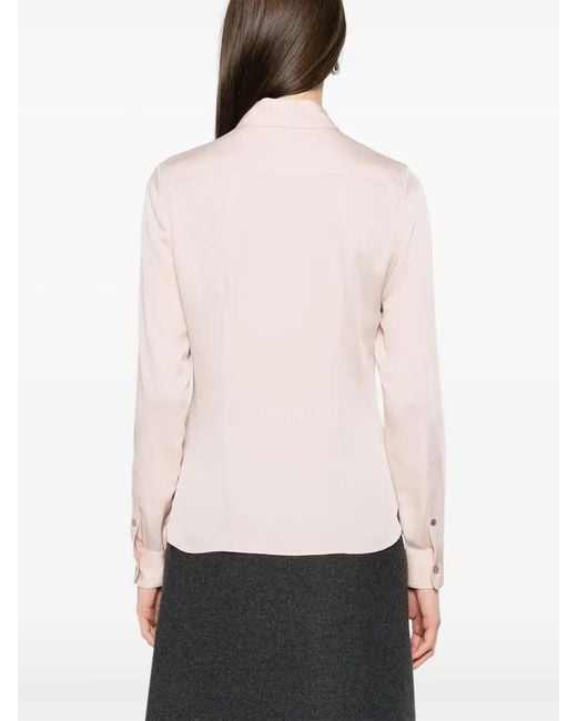 Theory Pink Classic Fitted Shirt