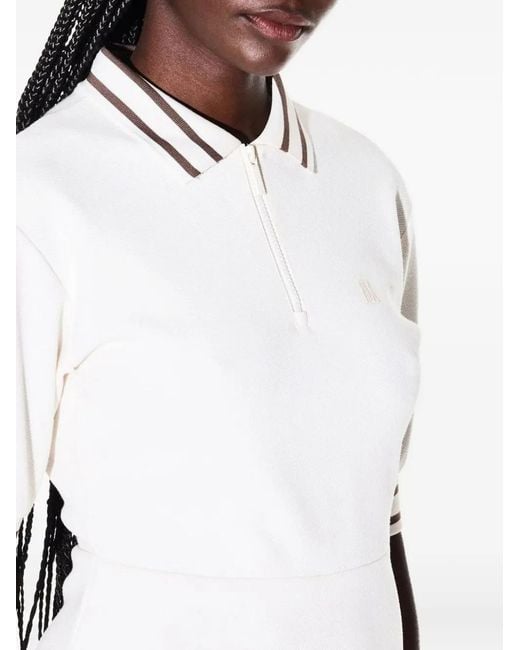 ARMANI EXCHANGE White Polo-Collar Mini Dress