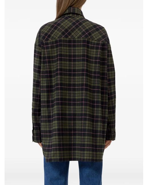 Closed Black Check-Pattern Oversized Shirt
