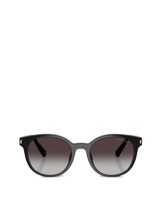 Michael Kors Black Round Metal-Frame Sunglasses