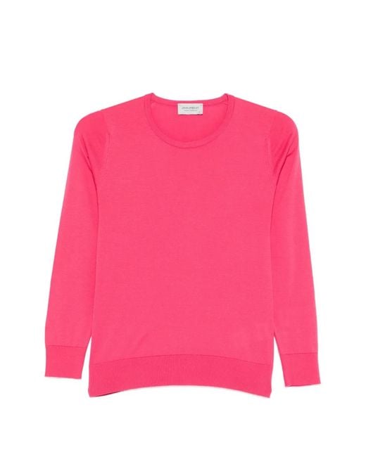 John Smedley Pink Evonne Fine-Knit Sweater