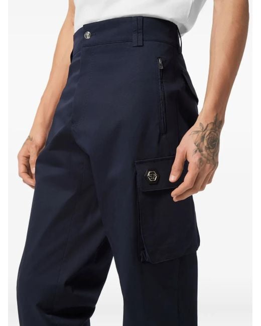 Philipp Plein Blue Basic Cargo Joggers for men