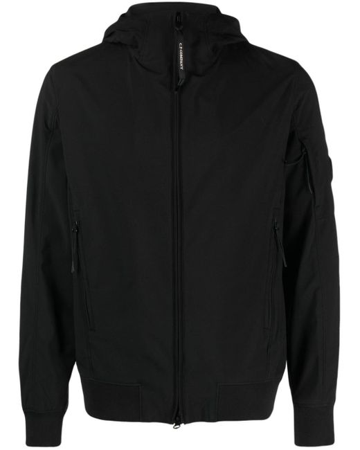C P Company Black Lens-detail Hooded Jacket for men
