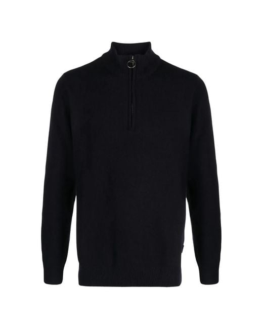 Barbour Blue Half-Zip Sweater for men