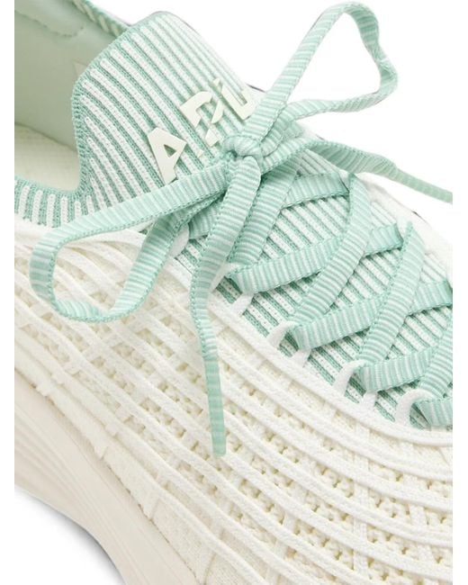 Athletic Propulsion Labs White Techloom Zipline Ribbed Knit Sneakers