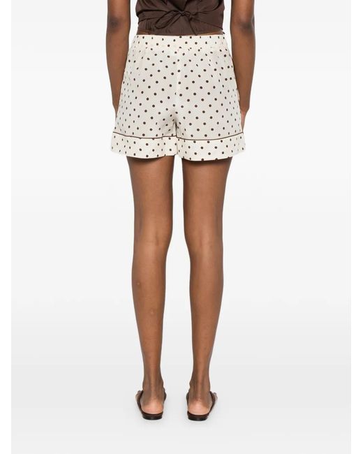 P.A.R.O.S.H. Natural Short À Pois Et Rayures