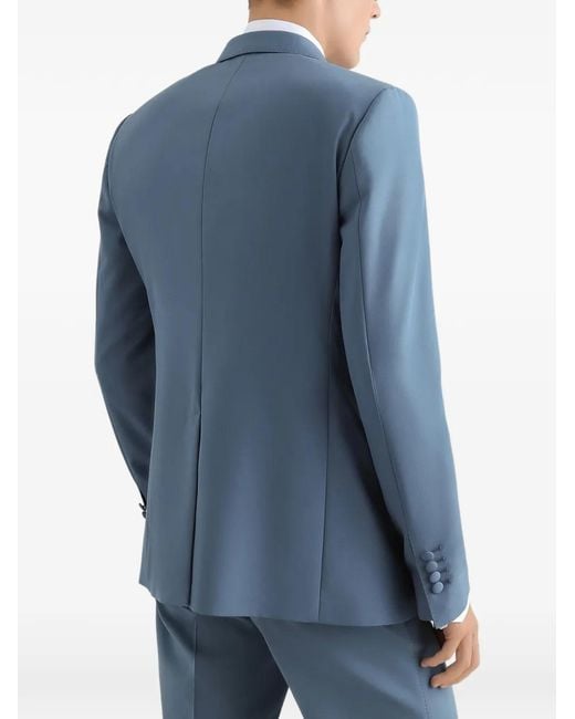 Dolce & Gabbana Blue Wool Jacket for men