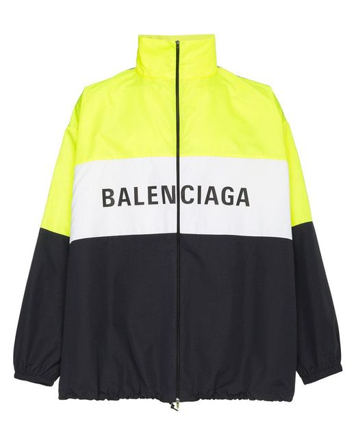 Balenciaga Multicolor Logo Zip Up Track Jacket for men
