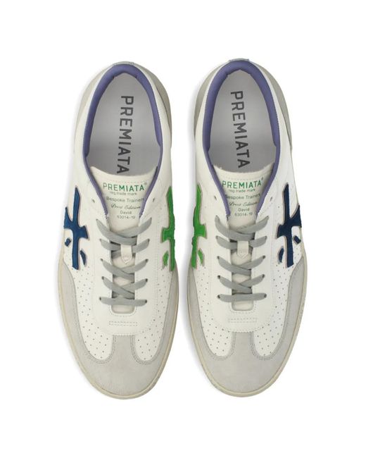 Premiata White David Sneakers for men