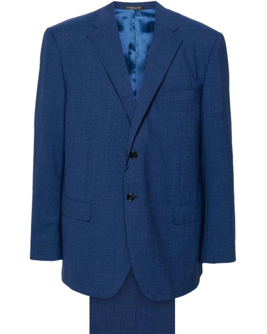 Corneliani Blue Single-breasted Virgin Wool Suit for men