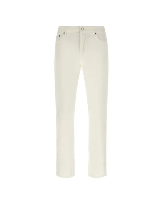 Department 5 White Logo-Detail Straight Jeans for men