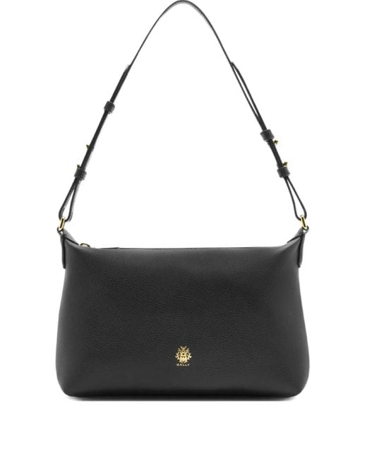 Bally Black Hera Hobo Zipped Leather Shoulder Bag