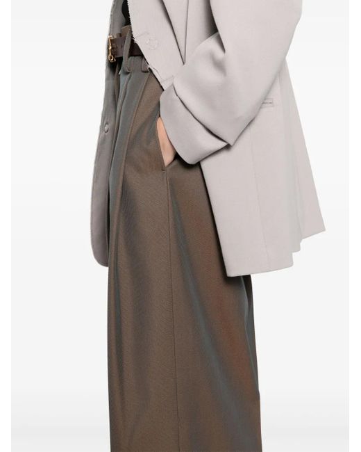 Jil Sander Brown Wide-Leg Trousers