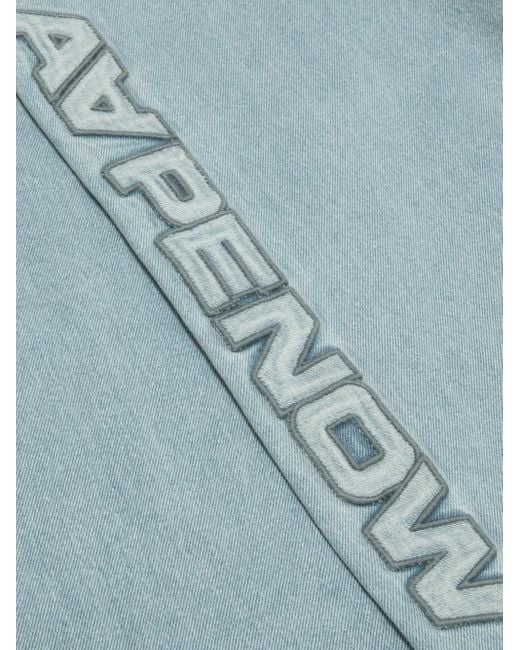 Aape By A Bathing Ape Blue Logo-Detail Cotton Jeans for men