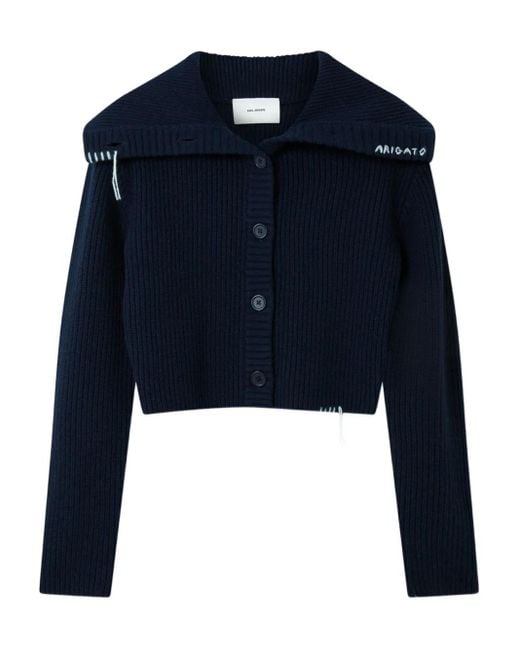 Axel Arigato Blue Celine Ribbed Cardigan