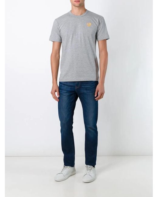 COMME DES GARÇONS PLAY Gray Logo T-shirt for men